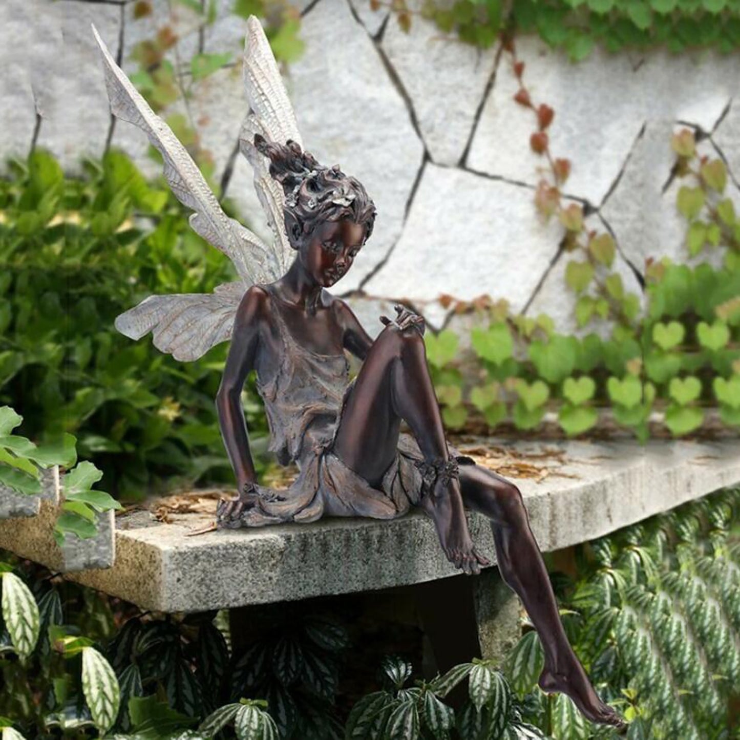 Sitting Fairy Statue - Orchid Unique