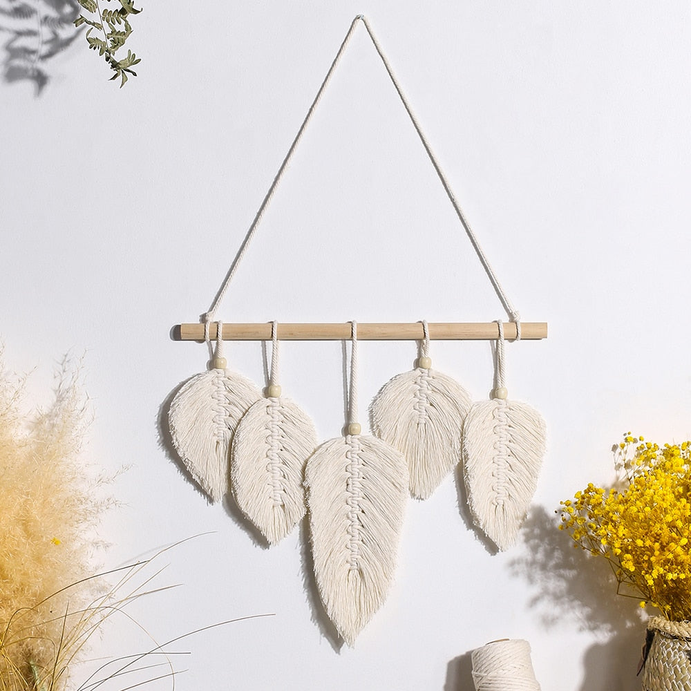 Leaf Macrame Wall Hanging - Orchid Unique