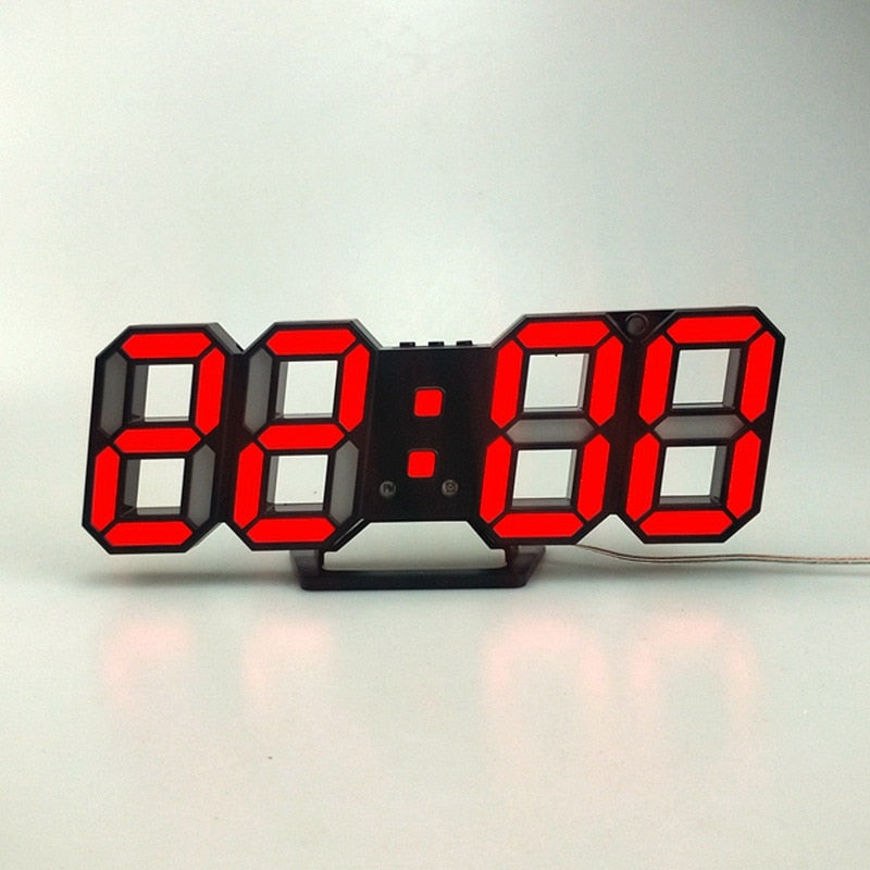 Digital 3D LED Alarm Clock - Orchid Unique