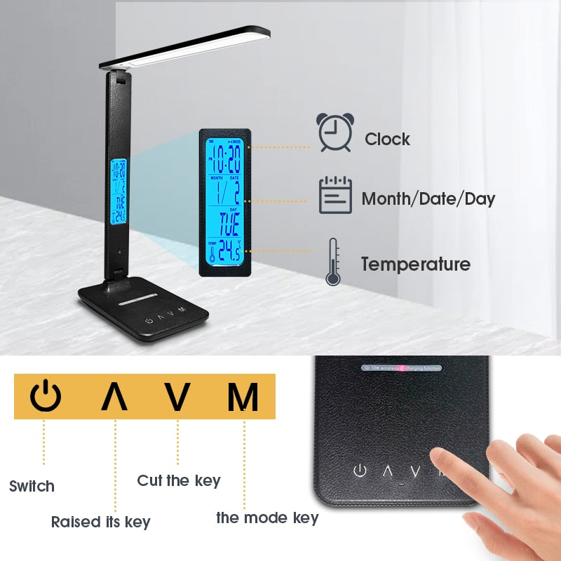 LAOPAO 10W QI Wireless Charging LED Desk Lamp - Orchid Unique