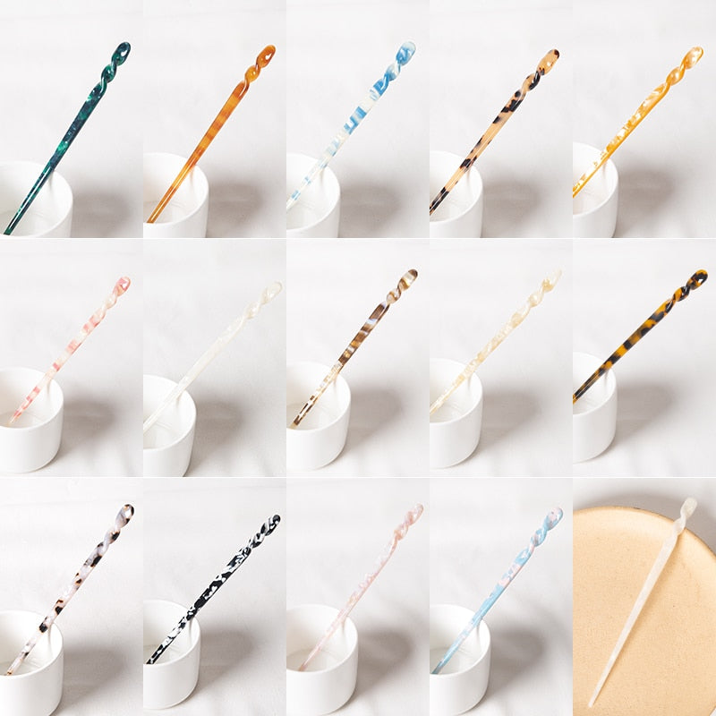 Acetate Hairpins - Orchid Unique