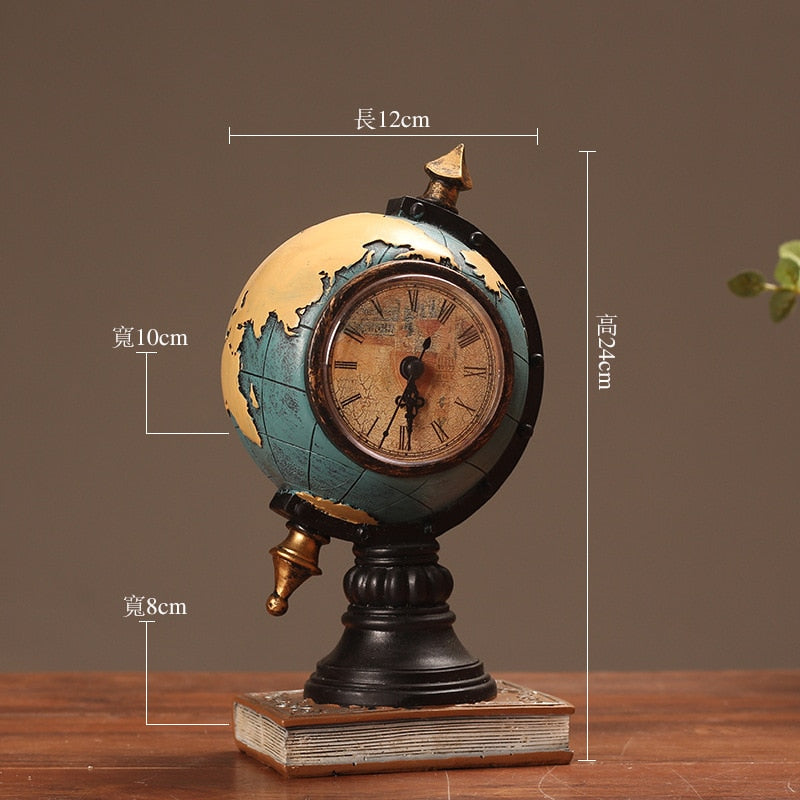 Porch Globe Desktop Clock for Decoration - Orchid Unique