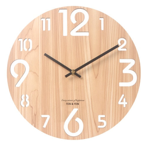Wooden 3D Wall Clock - Orchid Unique