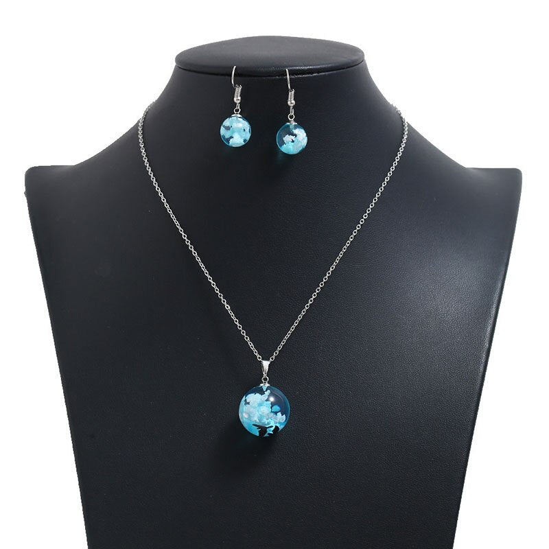 Chic Transparent Pendant Earrings - Orchid Unique