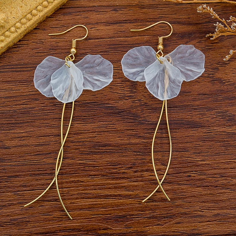 Multicolored Long Drop Earrings - Orchid Unique