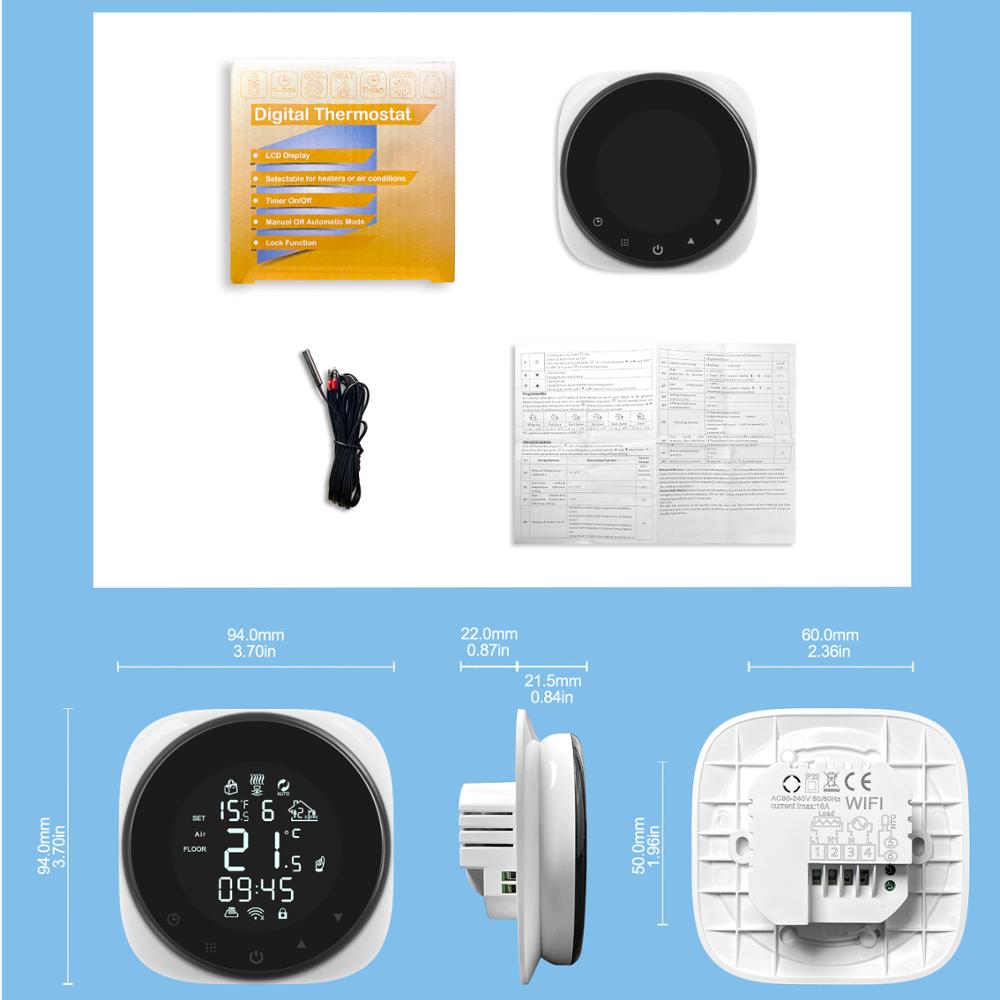Smart WIFI Thermostat Clock - Orchid Unique