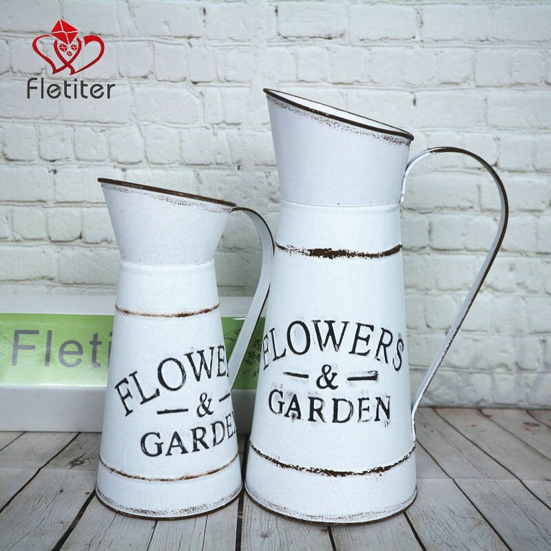 Ecorative Jug Vase Metal - Orchid Unique