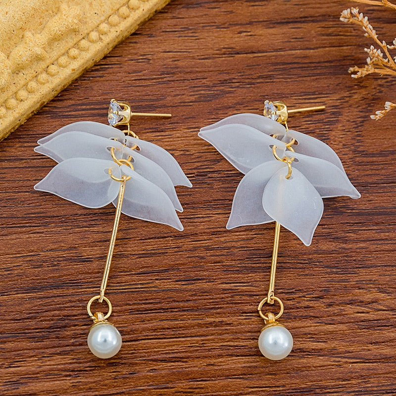 Multicolored Long Drop Earrings - Orchid Unique