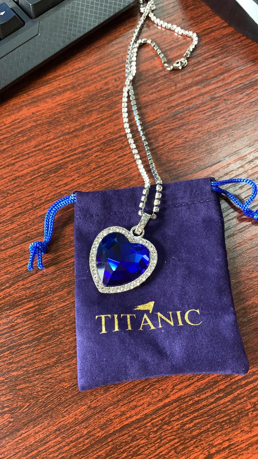 Heart of Ocean Blue Heart Pendant Necklace - Orchid Unique