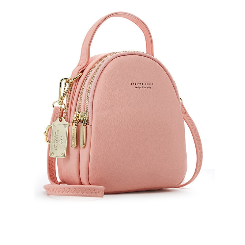 Leather Mini Backpack Purse - Orchid Unique