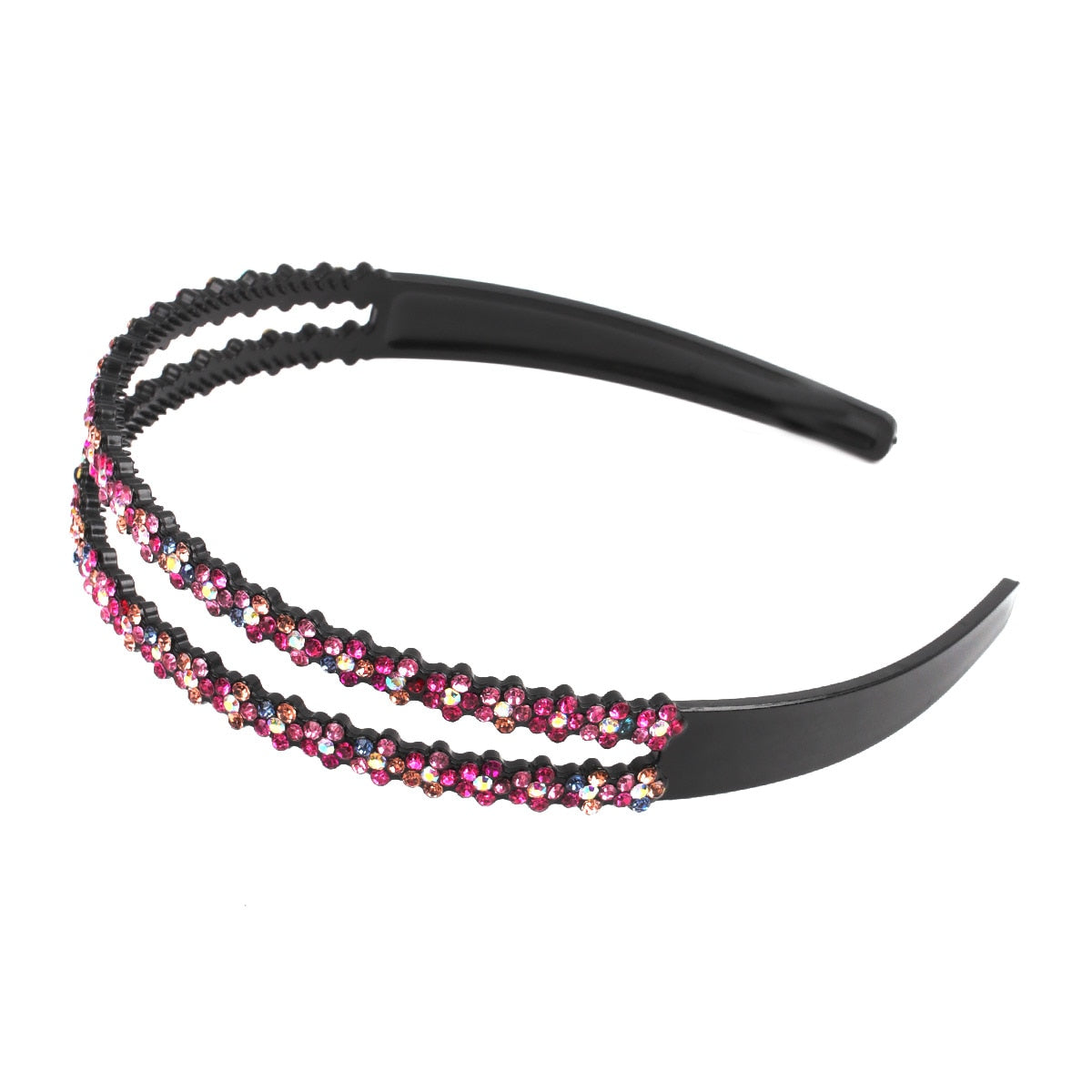 Fashion Pearl Non-Slip Rhinestone Hairbands Elastic Flower Women Hair Hoop Bands Headband Bezel Girls Hair Accessories Headdress - Orchid Unique
