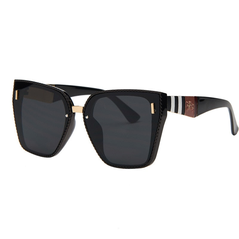 Fashion Square Gradient Mirror Sunglasses - Orchid Unique