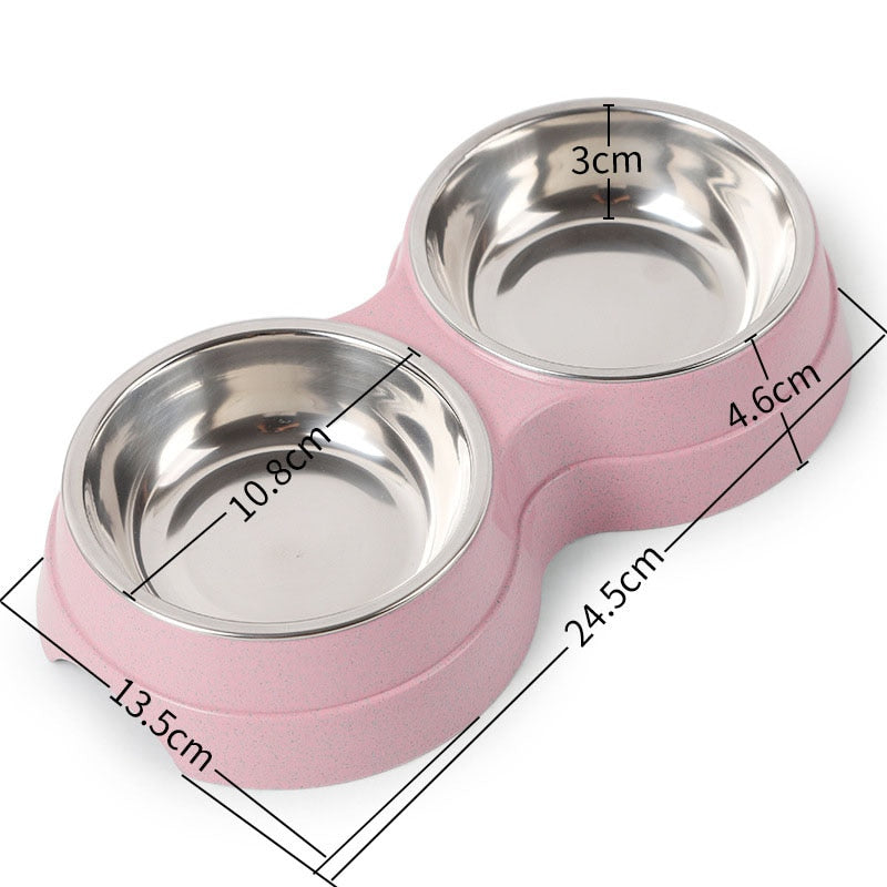 Double Pet Feeding Bowls - Orchid Unique