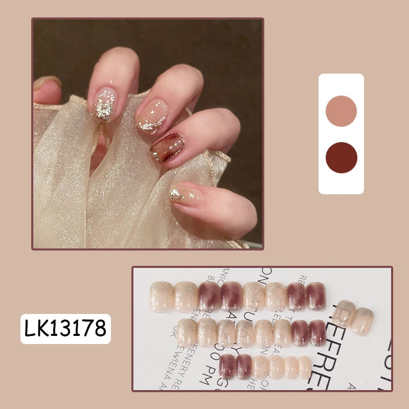 Cute Wearable Press On Nail Art - Orchid Unique