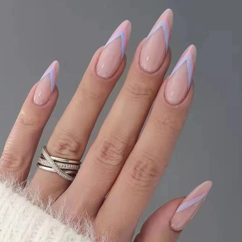 Charming Detachable Finished Fingernails - Orchid Unique
