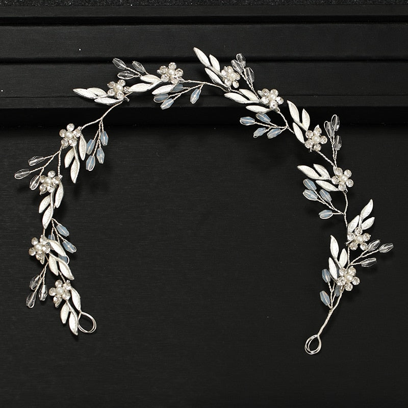 Wedding Crystal Flower Headband Tiara Hairband For Women Bride Queen Party Wedding Bridal Hair Accessories Jewelry Band Gift - Orchid Unique