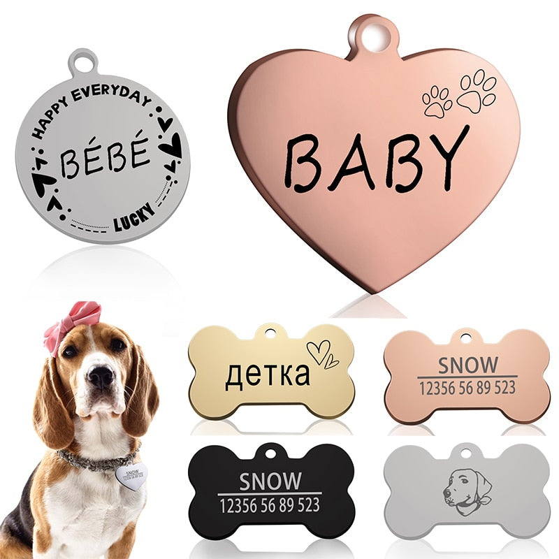 Custom pet ID tag - Orchid Unique