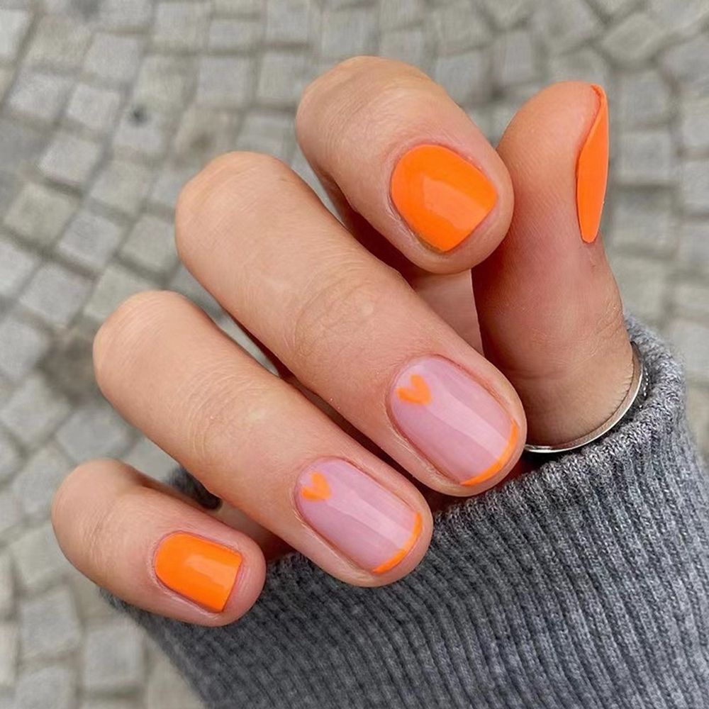 Short Round/Square Head False Nails - Orchid Unique