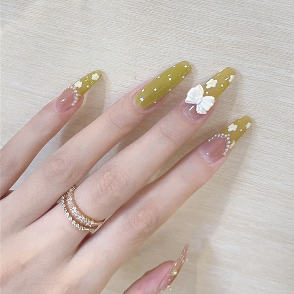 Mid Length Fake Nails - Orchid Unique