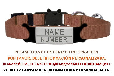 Personalized ID Tag Cat Collar Bell - Orchid Unique