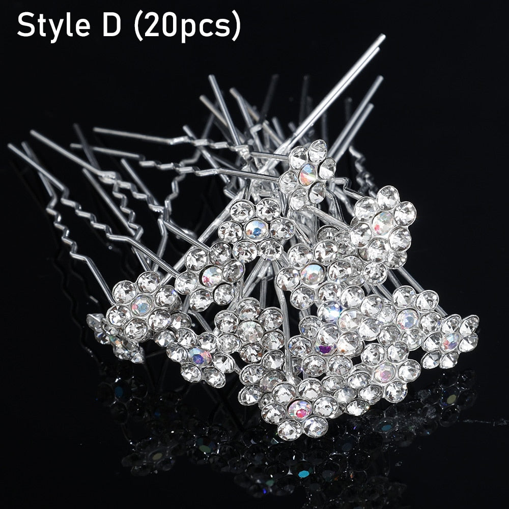 Elegant Crystal Wedding Hair Combs - Orchid Unique