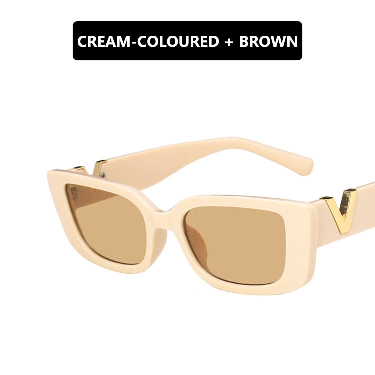 Retro Rectangle Sunglasses - Orchid Unique