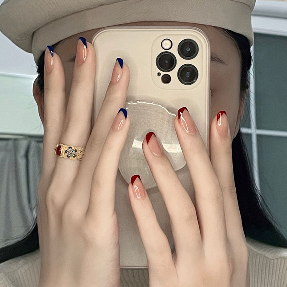 Sweet Short Round/Square Head False Nail Art - Orchid Unique