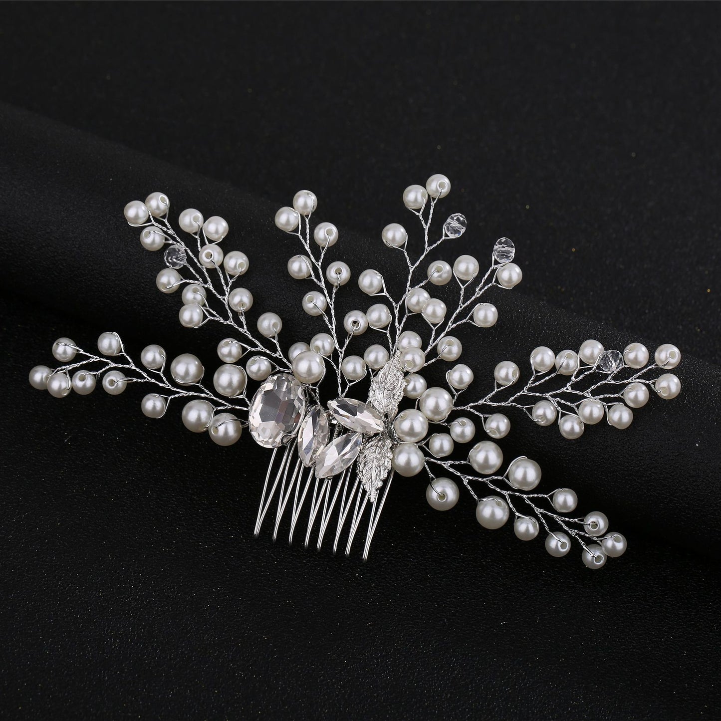 Wedding Hair Comb Pearl Hair Pins and Clips for Women Bride Rhinestone Headdress Bridal Hair Jewelry Accessories Fashion 2023 - Orchid Unique