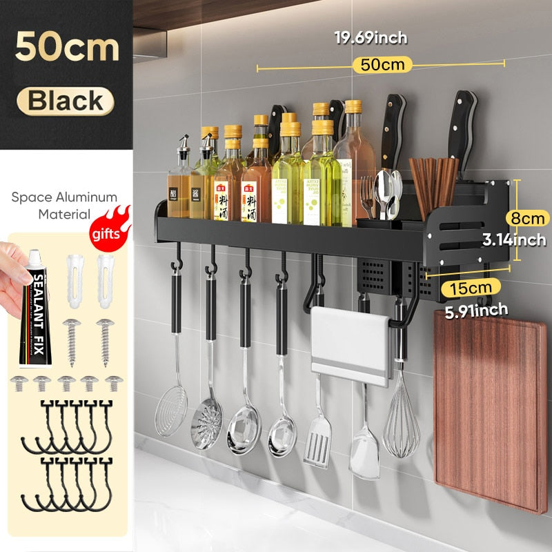 Multipurpose Kitchen Rack Wall - Orchid Unique
