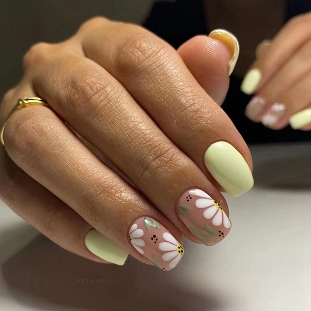 Short Round/Square Head False Nails - Orchid Unique