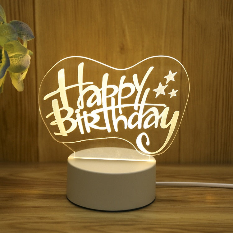 USB Led Night Light Message Board - Orchid Unique