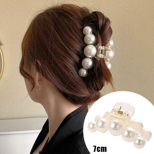 Pearl Hair Claw Set Clip - Orchid Unique