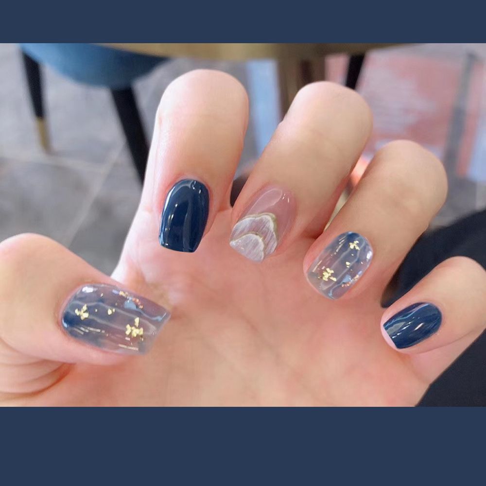 Sweet Short Round/Square Head False Nail Art - Orchid Unique