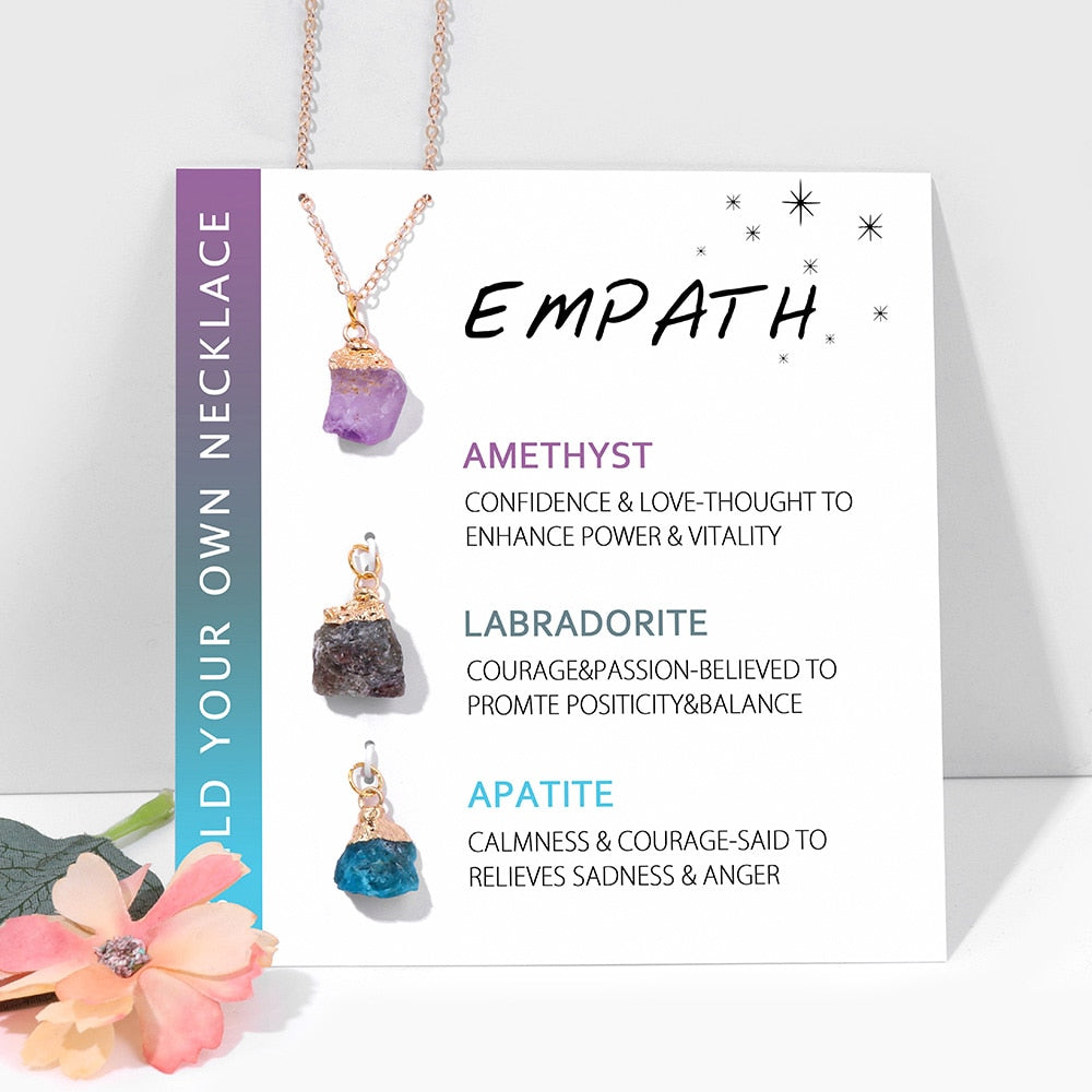 Irregular Mineral Stone Charm Necklace - Orchid Unique