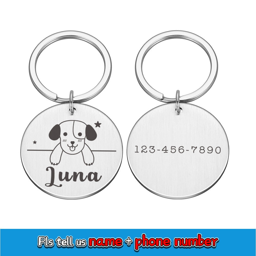 Personalized engraving pet tags - Orchid Unique