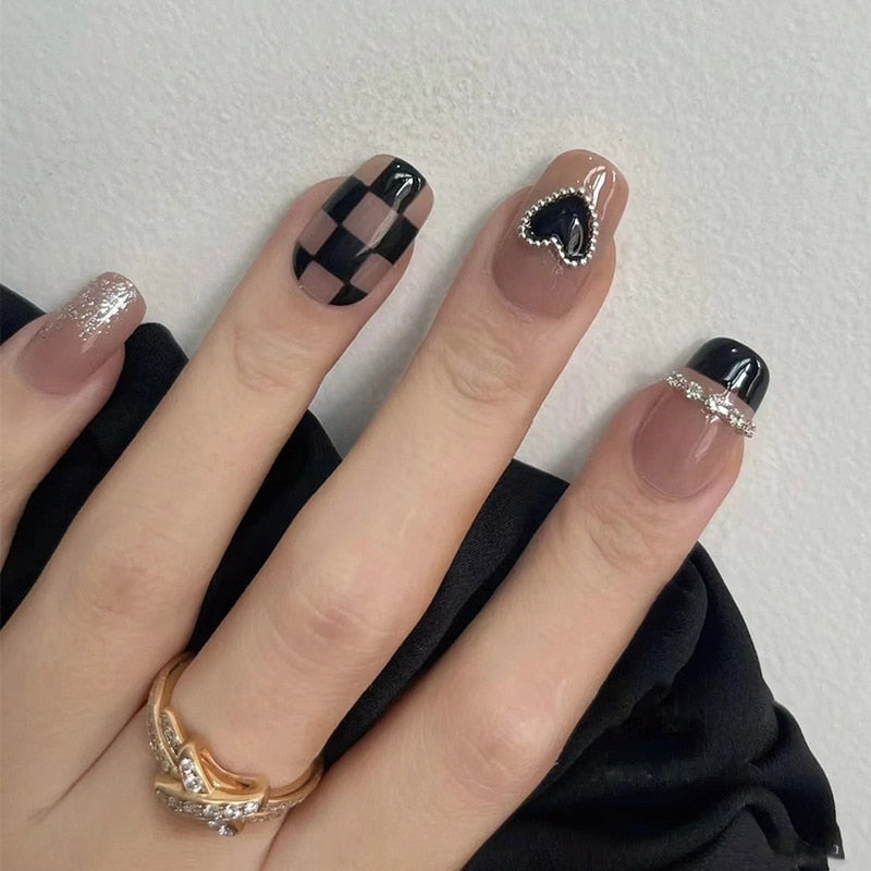 Jelly Press on Fake Nails - Orchid Unique
