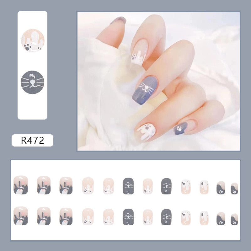 Cute Childlike Press on Nail Art - Orchid Unique