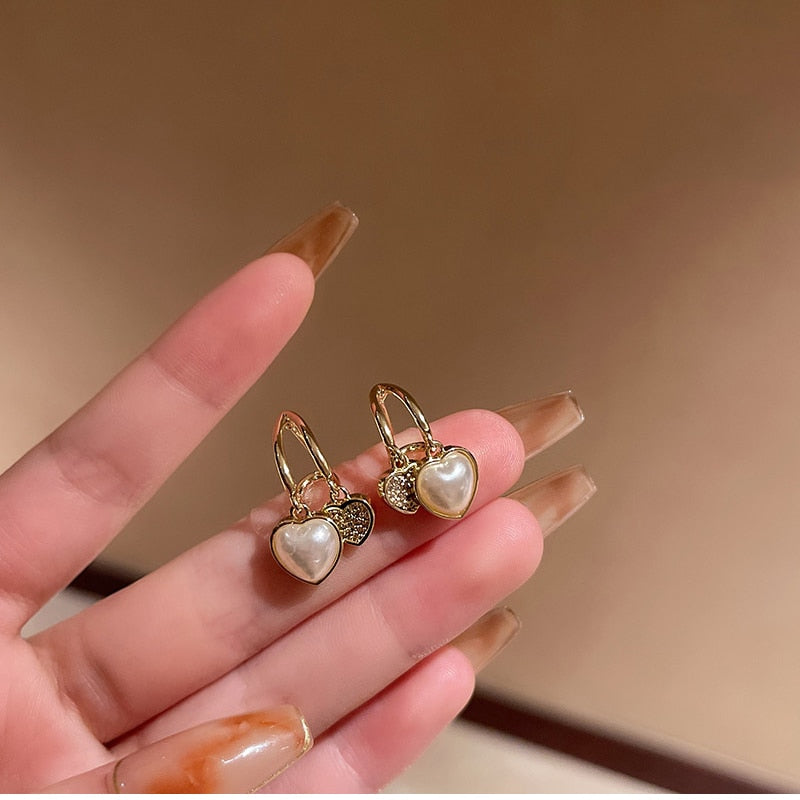 Crystal  Flower Pendant Earrings - Orchid Unique