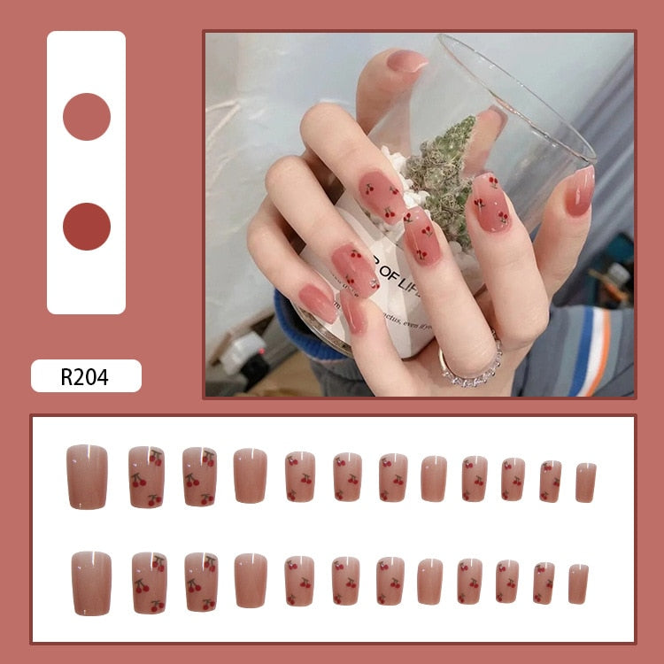 Cute Childlike Press on Nail Art - Orchid Unique