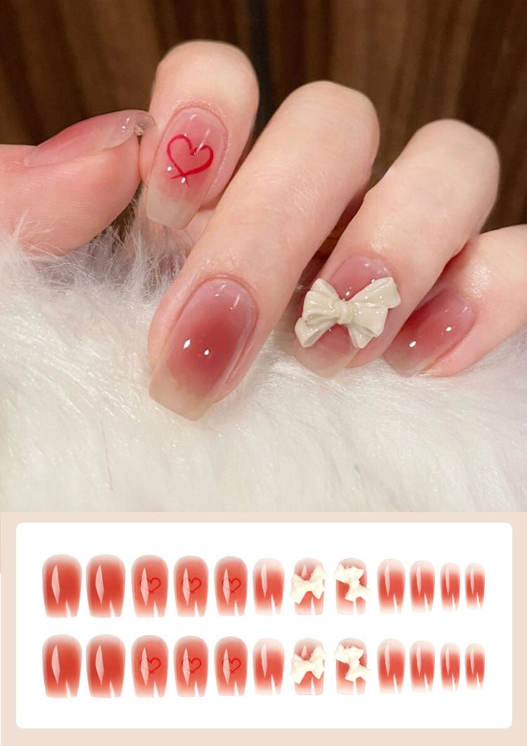 Jelly Press on Fake Nails - Orchid Unique