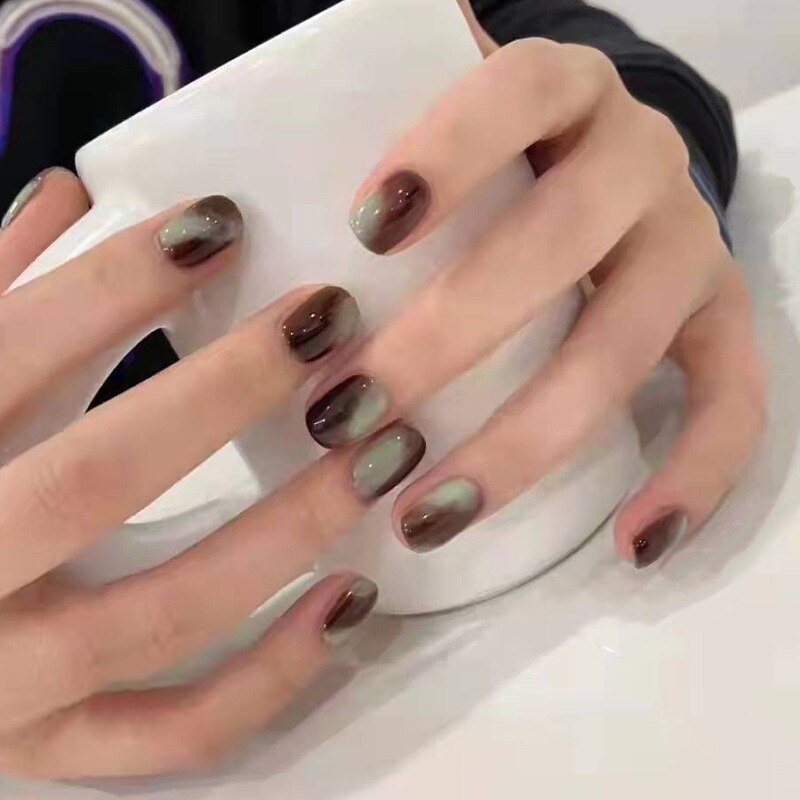 Light Color Solid Fake Nails - Orchid Unique
