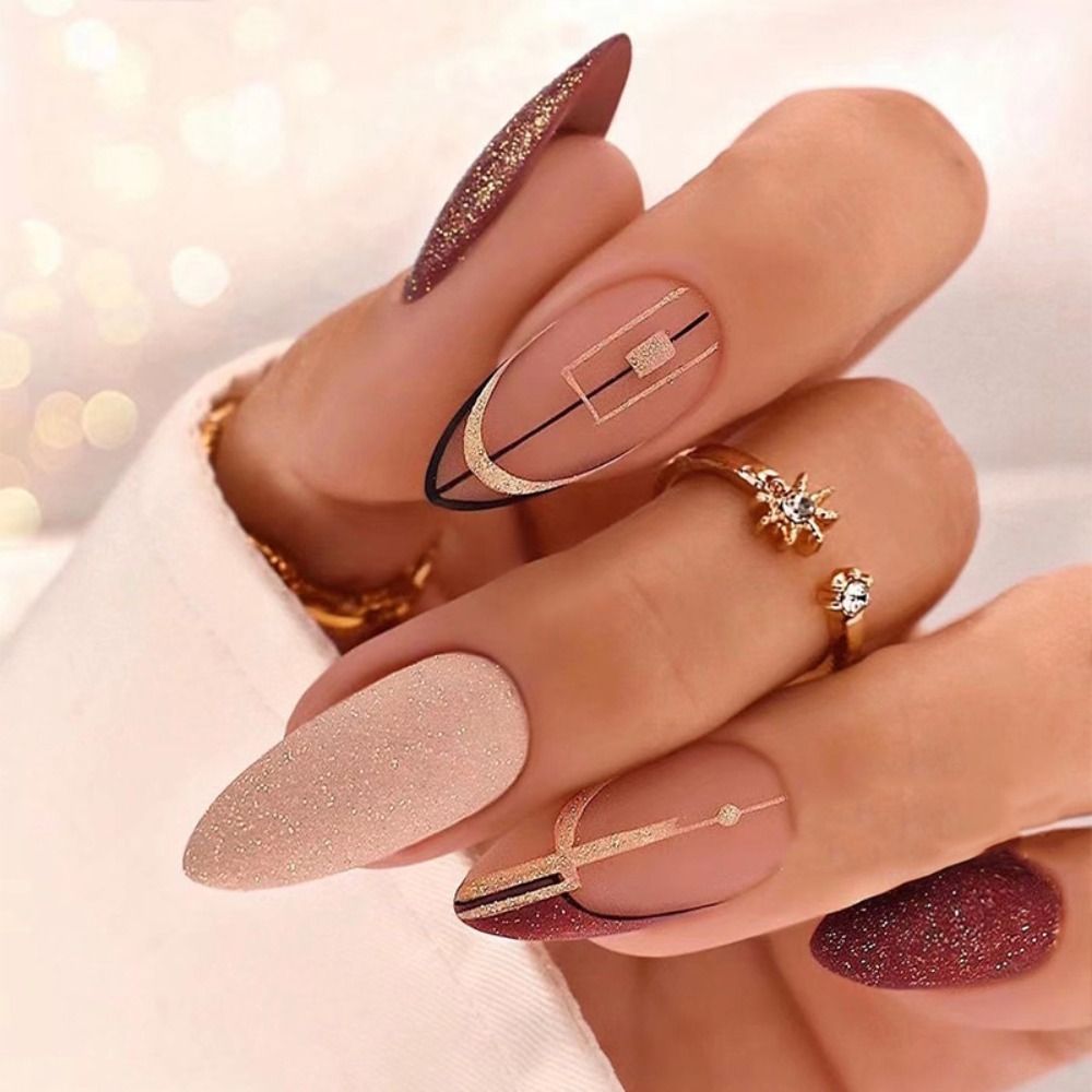 Cloud Pattern Design False Nails - Orchid Unique