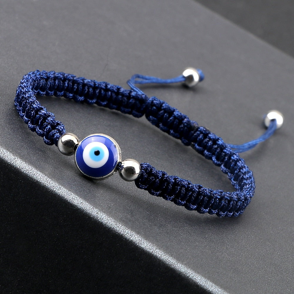 Evil Eye Braided Bracelet - Orchid Unique