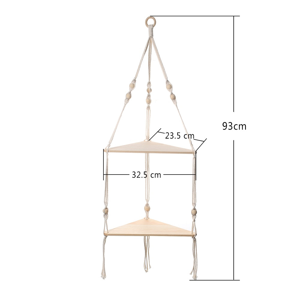 BOHO Floating Shelves Wood Stand - Orchid Unique