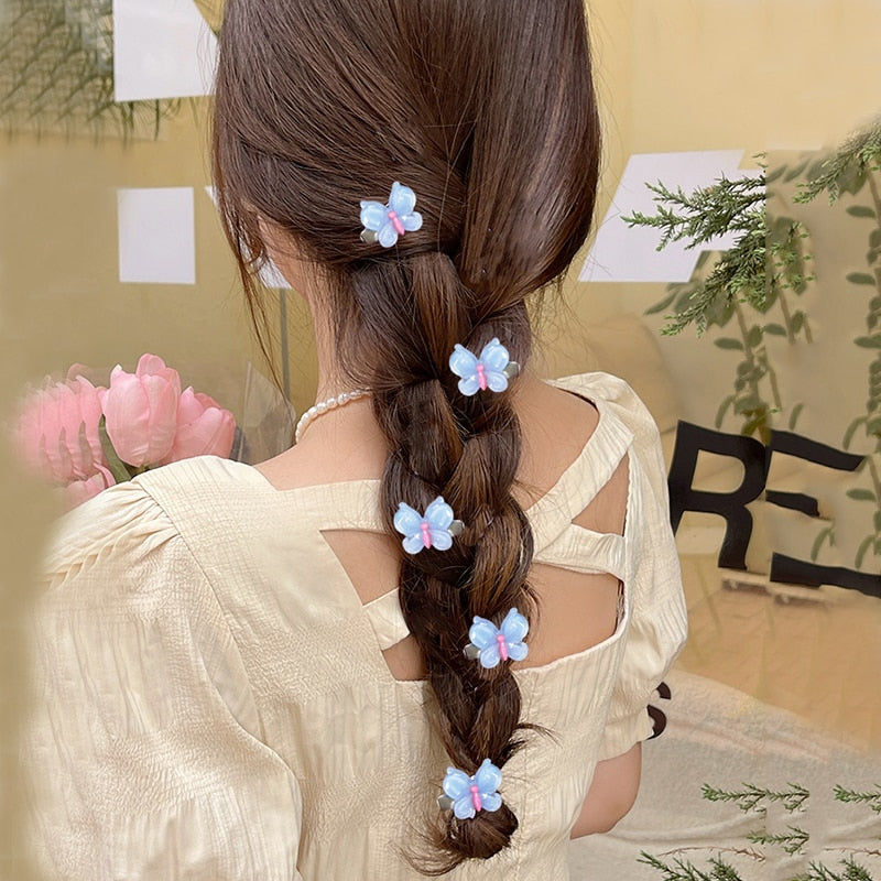 Transparent Butterfly Pink Hairpin - Orchid Unique