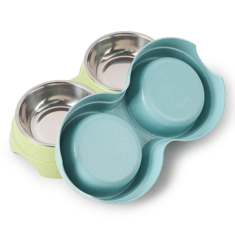 Double Pet Feeding Bowls - Orchid Unique