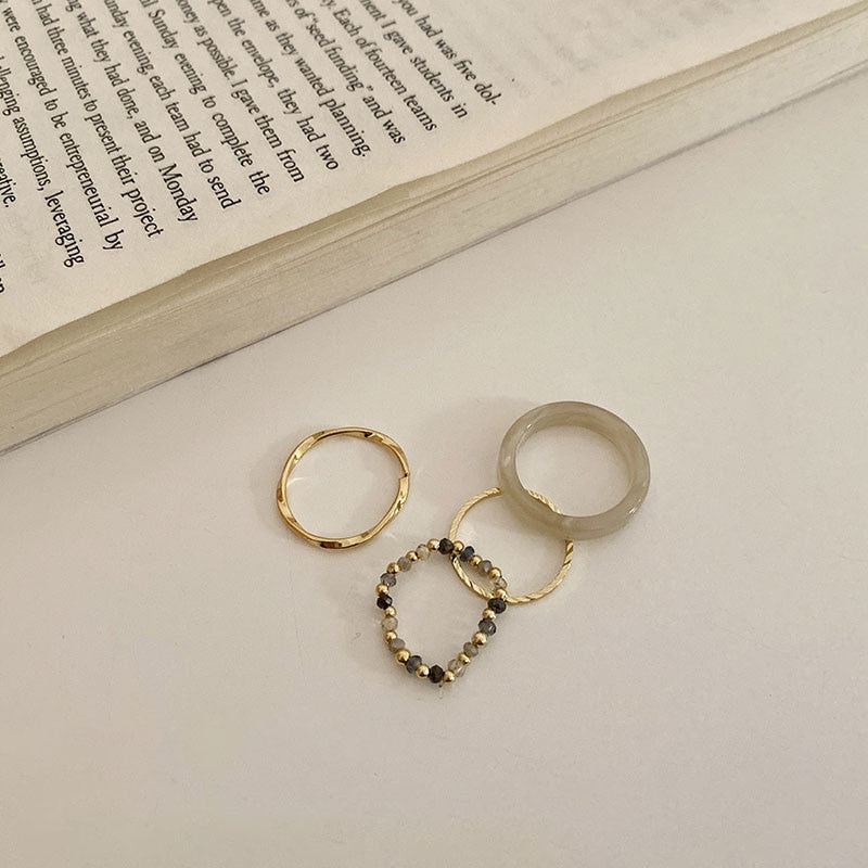 3pcs/set Acrylic Ring Set - Orchid Unique
