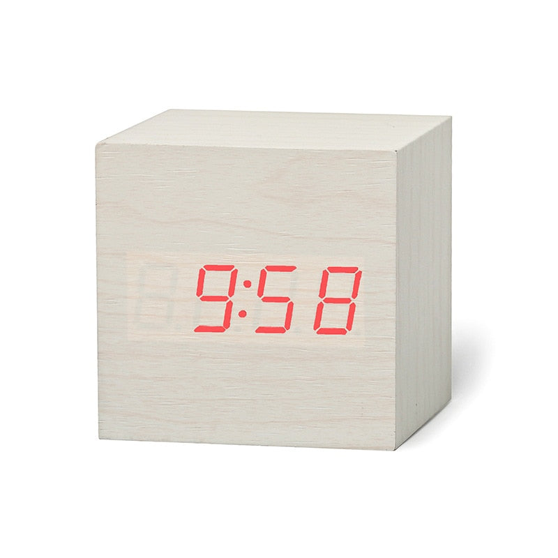 Qualified Digital Wooden LED Alarm Clock - Orchid Unique