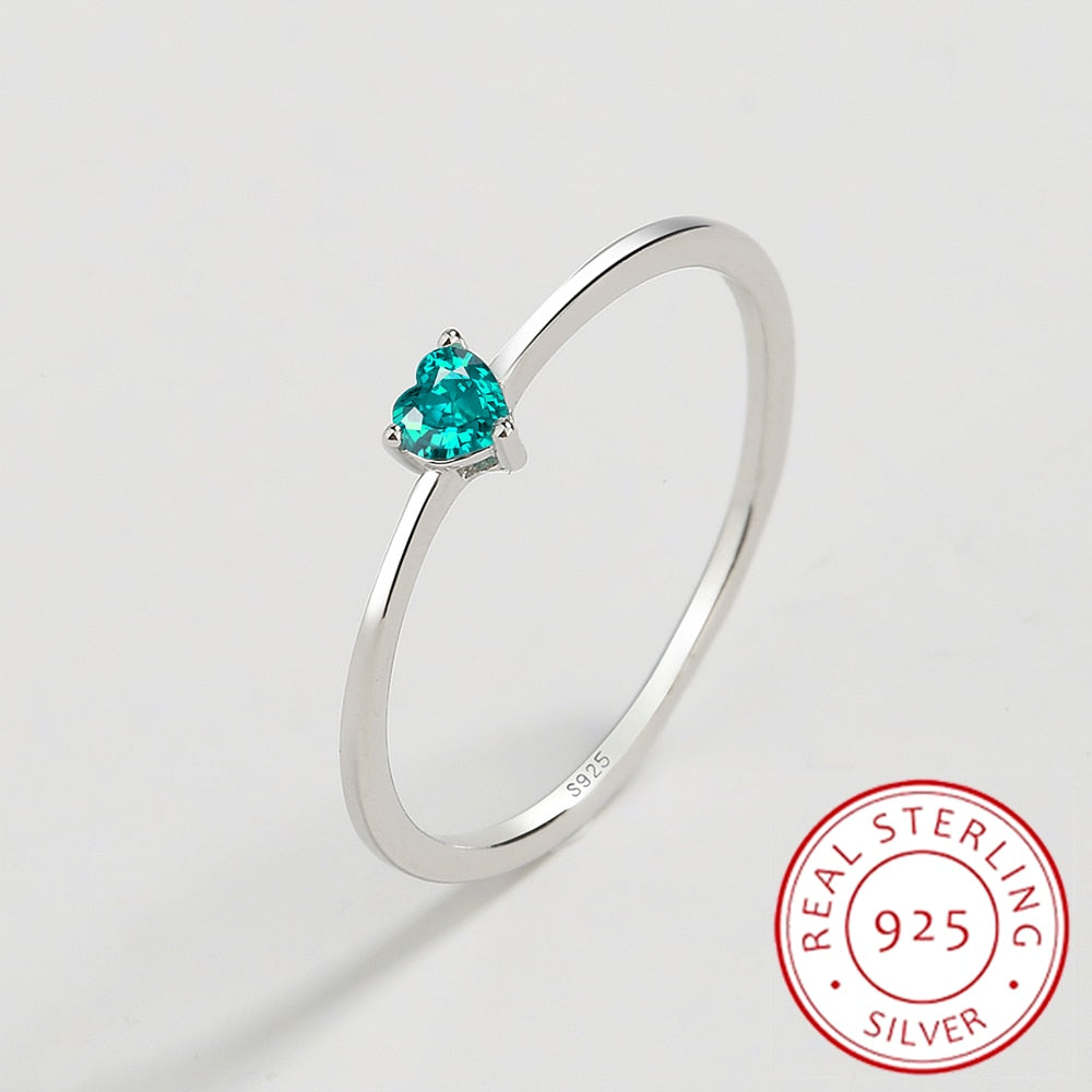 Heart-Shaped Genuine Sapphire Ring - Orchid Unique
