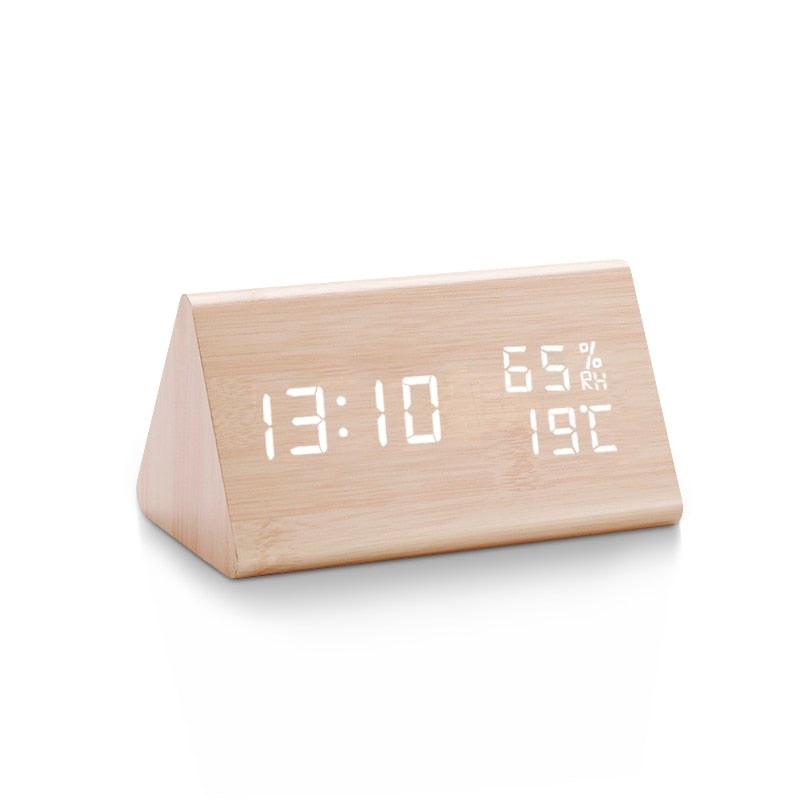 Digital Clock LED Wooden Alarm Clock Table - Orchid Unique
